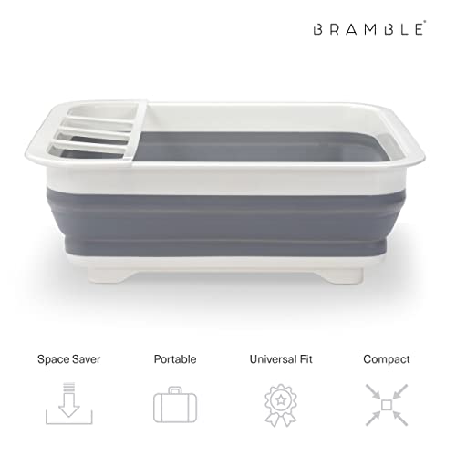 Bramble - Escurridor de Platos de Silicona Plegable Premium - Ahorro de Espacio y Portátil/Escurre Cubiertos