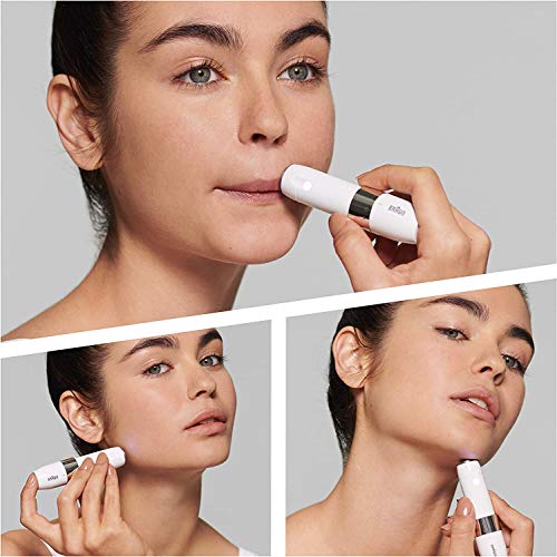 Braun Face Rasuradora Facial para Mujer con Luz Smartlight Incorporada, Depilación Facial con Precisión, Labio Superior, Barbilla y Mejillas, FS1000, Blanco