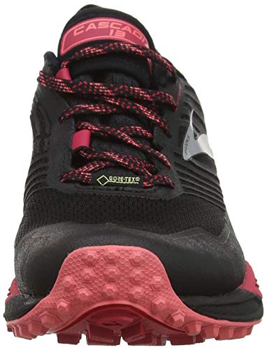 Brooks Cascadia 13 GTX, Zapatillas de Cross Mujer, Multicolor (Black/Pink/Coral 048), 36.5 EU