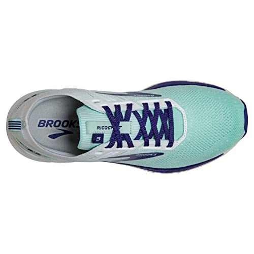 Brooks Ricochet 3, Zapatillas para Correr Mujer, White Navy Blue YUCCA, 39 EU