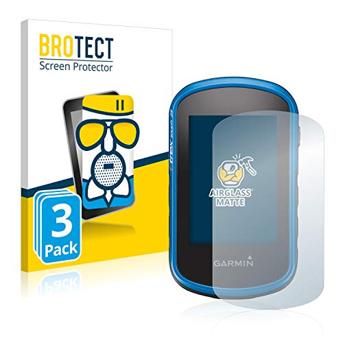 BROTECT Protector Pantalla Cristal Mate Compatible con Garmin eTrex Touch 35 Protector Pantalla Anti-Reflejos Vidrio, AirGlass (3 Unidades)