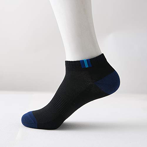 BUDERMMY - 5 o 10 pares de calcetines deportivos unisex con talón y puntera reforzados, calcetines deportivos cortos de algodón para hombre y mujer