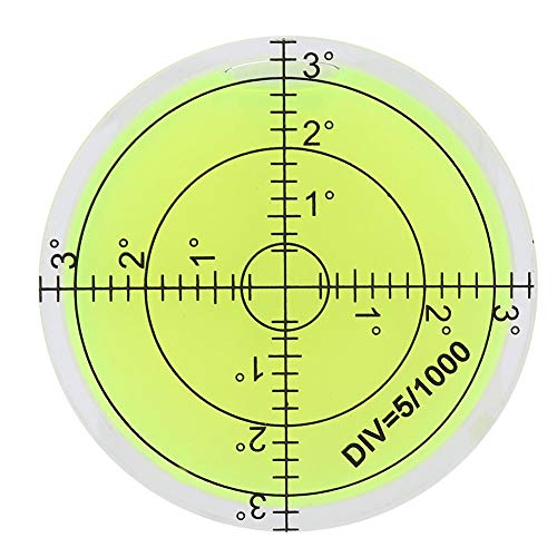 Burbuja de nivel - nivel burbuja redondo Herramienta de medición de diámetro compacto de 60 mm Burbuja de nivel redonda portátil con escala para el equilibrio de la plataforma de la cámara