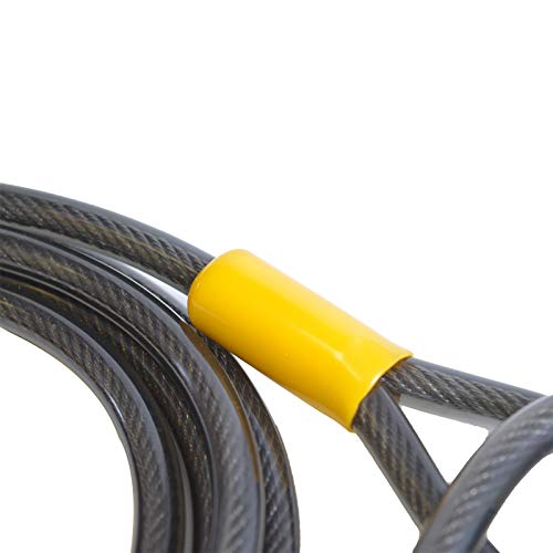Cable de seguridad de bloqueo de bicicleta de doble bucle opciones de longitud - 10 mm de grosor - 2500 mm/3000 mm/4600 mm/9300 mm (2500 mm)