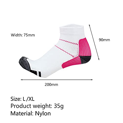 Calcetines limpios POMAPLE (cuidado saludable de los pies), kits de accesorios en salón/carrera/escalada de montaña, alpinismo/casa de alquiler, 290 x 75 (MM), rojo rosa, 2 calcetines de compresión