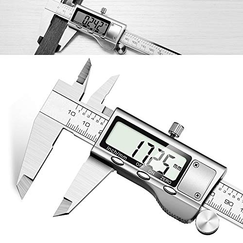 Calibres Digitales - JUNING Pie de Rey Digital electrónica de acero inoxidable de 150 mm, medición precisa y rápida, lectura fácil