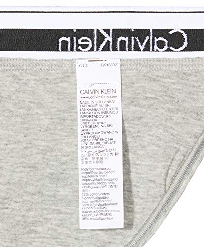 Calvin Klein Bikini Brief-Modern Cotton, Grey Heather 020, S para Mujer