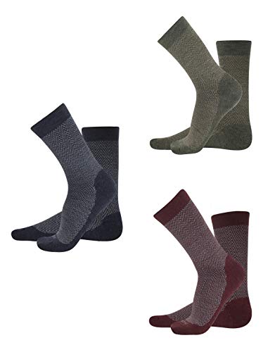 CALZITALY - Pack 3 Pares Calcetines Lana Merino, Calcetines Invernales, Calcetines Térmicos| Negro + Azul + Beige | 35/38, 39/42, 43/46 | Made in Italy (39/42, Multicolor)
