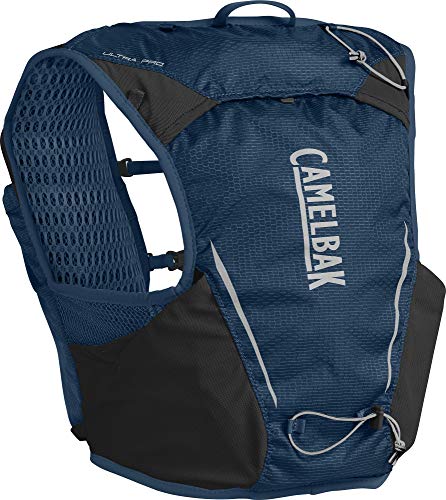CamelBak Ultra Pro Vest Chaleco de hidratación, Unisex-Adultos, Azul Marino y Plateado, L