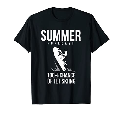 Camiseta divertida de esquí Jet ski - Summer Forecast Hombres Mujer T-shirt Camiseta