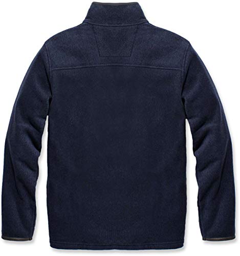 Carhartt Dalton Half Zip Fleece Sudadera para Hombre, Azul (Navy Heather), XL