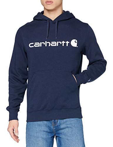 Carhartt Force Delmont Graphic Hooded Sweatshirt Sudadera con capucha, Navy Heather, XL para Hombre