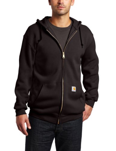 Carhartt Midweight Hooded Zip-Front Sweatshirt, Black, L para Hombre