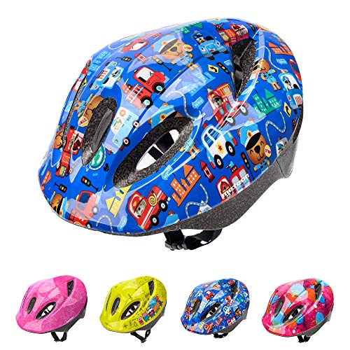 Casco Bicicleta Bebe Helmet Bici Ciclismo para Niño - Cascos para Infantil - Bici Casco para Patinete Ciclismo Montaña BMX Carretera Skate Patines monopatines (S(48-52 cm), Pink Safe City)