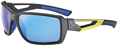 Cébé Shortcut Gafas, Unisex Adulto, Gris/Amarillo/Azul (Mate), L