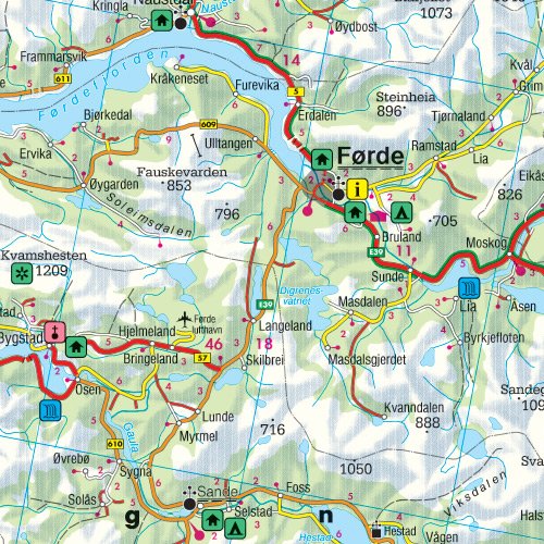 Centro de Noruega, Trondheim, Lillehammer, Alesund mapa de carreteras. Escala 1:250.000. Freytag & Berndt.: Toeristische wegenkaart 1:250 000: AK 0656 (Auto karte)