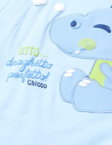 Chicco Tutina con Apertura davanti per Neonato Juego de Pijama, Azul Claro, 9 Mes para Bebés