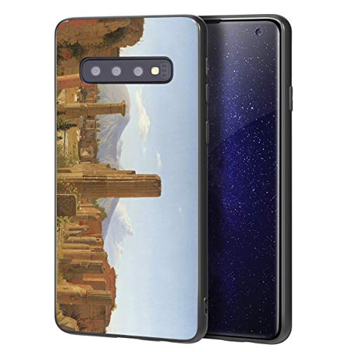 Christen Kobke Para Samsung Galaxy S10 Plus Carcasa/del teléfono celular de arte del teléfono celular de arte/Impresión Giclee en la cubierta del móvil(Il Forum di Pompei con Il Vesuvio in lontananza)