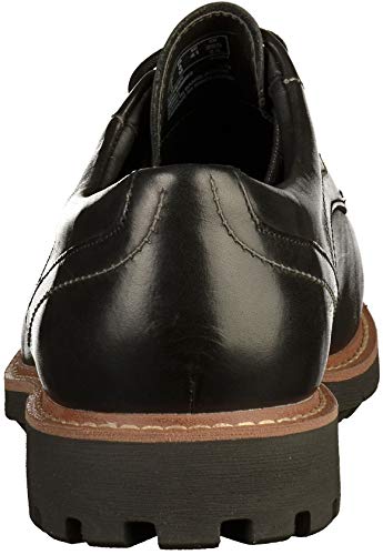 Clarks Batcombe Hall Derby - Zapatos de Cordones para Hombre, Negro (Black Leather), 47 EU