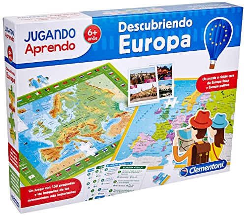 Clementoni - Descubriendo Europa - juego educativo a partir de 6 años, juguete en español (55120)