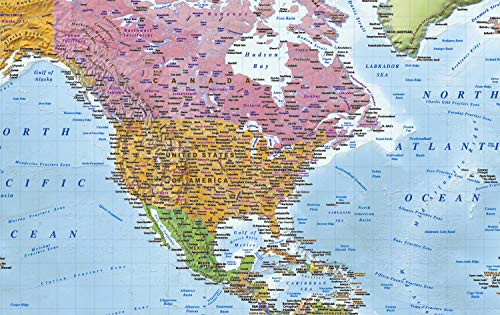 Close Up Póster Mapa del Mundo 2019 - MAPS IN MINUTESÙ/Incluye Banderas y Leyendas (91,5cm x 61cm)