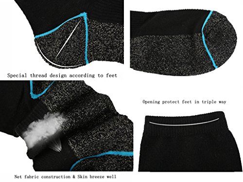 Cobre calcetines antibacterianos atléticos para hombres y mujeres-humedad Wicking, antideslizamiento calcetines tobillo
