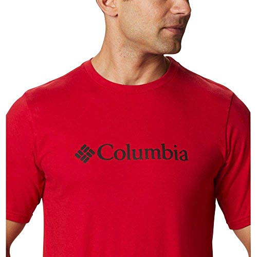 Columbia CSC Basic Logo Short Sleeve Camiseta de Manga Corta, Hombre, Mountain Red, XL