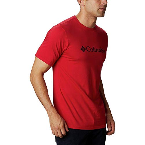 Columbia CSC Basic Logo Short Sleeve Camiseta de Manga Corta, Hombre, Mountain Red, XL