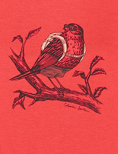 Columbia Mujer Camiseta, BIRDY BUDDY SHORT SLEEVE TEE, Algodón, Rojo (Red Coral), Talla: XS, 1711081