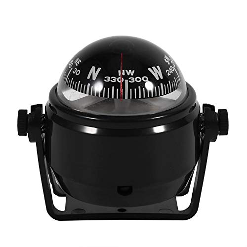 compas barco + Akozon Compases de Navegación Declinación Magnética Ajustable Impermeable Multifuncional para Coche Barco(negro)