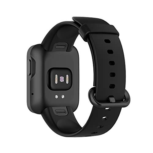 Compatible with Xiaomi Mi Watch Lite Replacement Band, Replacement Silicone Wrist Watch Band Strap for Xiaomi Mi Watch Lite / Redmi Watch(Black)