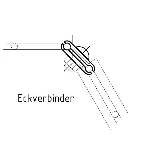 Conector Corner de plaquetas para valla, driller GmbH, compostador, doble varilla esteras