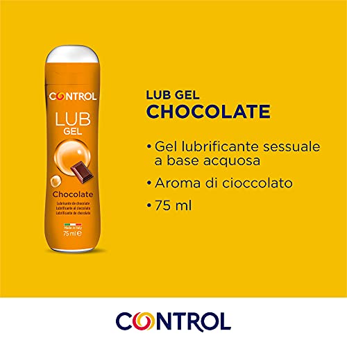 Control Lub Chocolate - Gel lubricante sin azúcar ni parabenos con sabor a chocolate, 75 ml