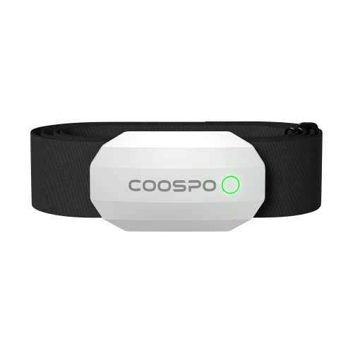 CooSpo Banda de Frecuencia Cardiaca Pulsometro Pectoral Monitor Sensor de Frecuencia Cardíaca Bluetooth 4.0 Ant + para Garmin Polar Endomondo Zwift Strava y Otros