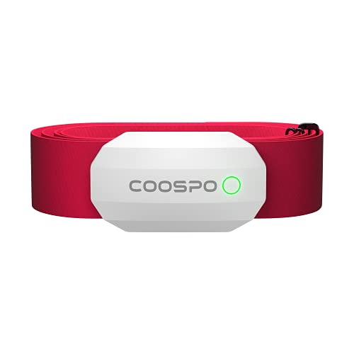 CooSpo Frecuencia Cardíaca Bluetooth Banda Monitor Sensor de Frecuencia Cardíaca Deportivo Ant+ para Garmin Wahoo Suunto Polar UA Run -SW-RD…