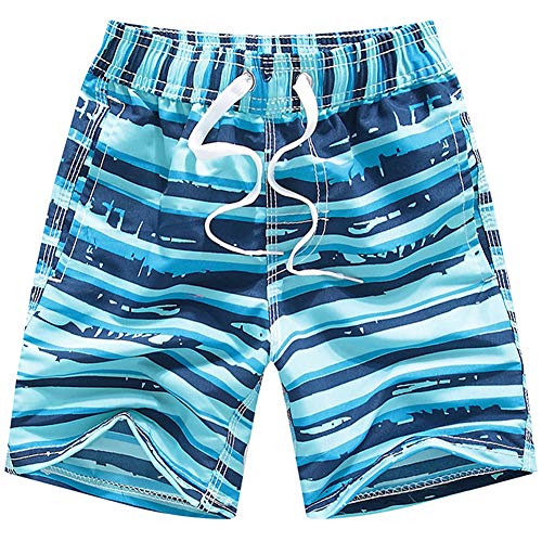 Coralup - Bañador para niños con cintura ajustable, transpirable, ligero, 12 meses a 14 años Azul azul celeste 7-8 Años