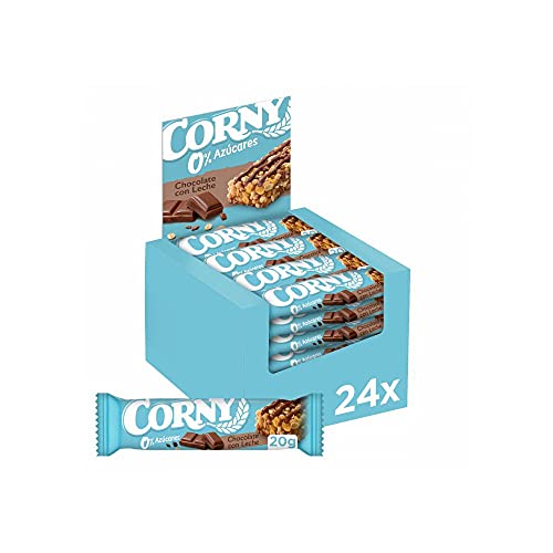 Corny - Barritas de Cereales 0% Chocolate con Leche - Pack 24 barritas x 20g