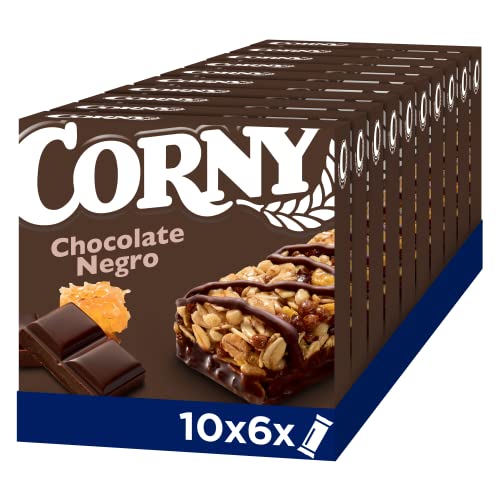 Corny - Barritas de Cereales con Chocolate Negro. 10 estuches con 6 barritas 10x(6x23g)