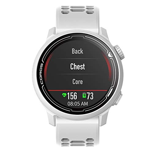 COROS Reloj Deportivo con GPS Premium Pace 2 (Silicona Blanca)