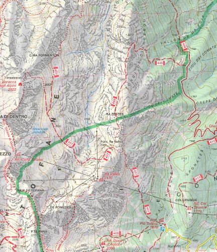 Cortina d'Ampezzo, Dolomitas Ampezzane (Dolomitas) 1:25.000 mapa topográfico de senderismo # 617 Kompass