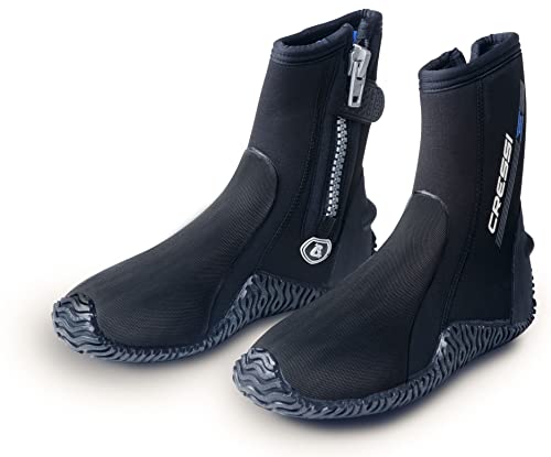 Cressi Korsor Semi-Rigid Sole Boots 5mm Escarpines con Suela semirrígida para Buceo, Unisex-Adult, Negro, S
