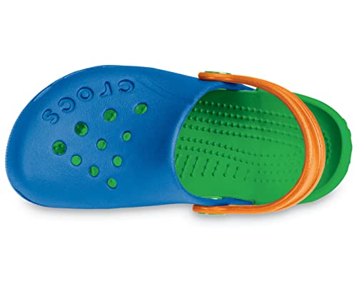 Crocs Kids Electro Shoe Sea Blue/Lime, light weight clog, double colours - double fun! UK Kids 10