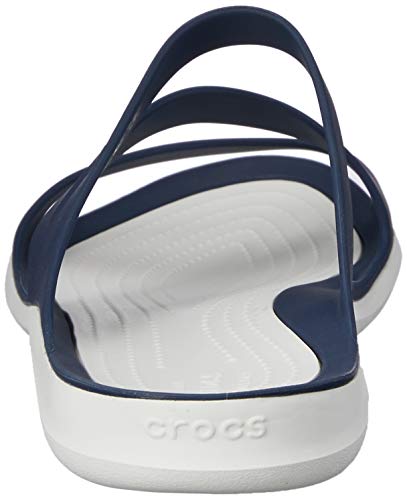 Crocs Swiftwater Sandal Mujer Sandal, Azul (Navy/White), 39/40 EU