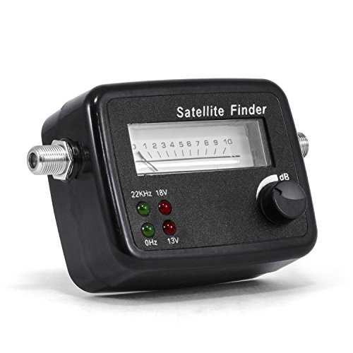 CSL - Localizador de satélites con Escala - Aguja indicadora medidor con señal acústica - Apto para HD - medidor posicionamiento Ajuste óptimo de Antenas parabólicas