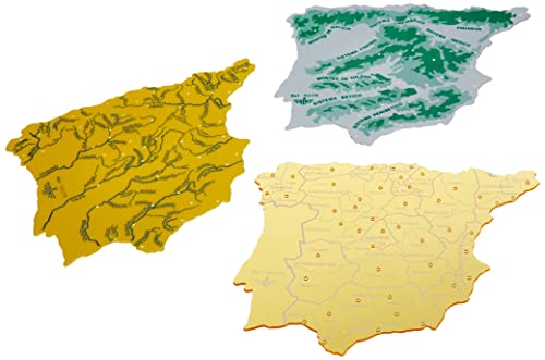 CSP 152218  - Pack de 3 plantillas con diseño mapa España, 22 x 18 cm