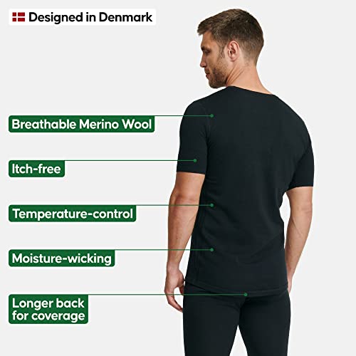 DANISH ENDURANCE Men's Merino T- Shirt 1 Pack M Black 1-Pack