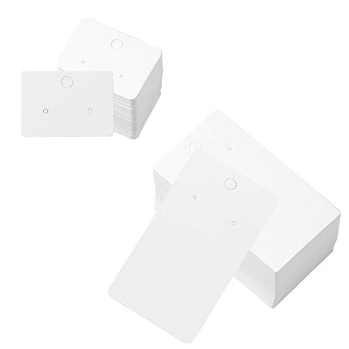 DanziX - Juego de 200 tarjetas para pendientes, diseño de pendientes, color blanco