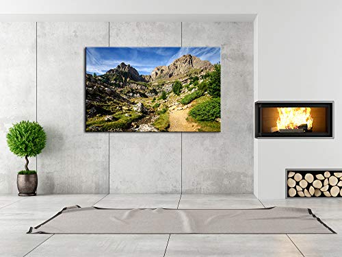 DECLINA - Cuadro de gran formato, reproducción sobre lienzo, decoración de salón, lienzo moderno, paisaje Peña Telera 150 x 100 cm