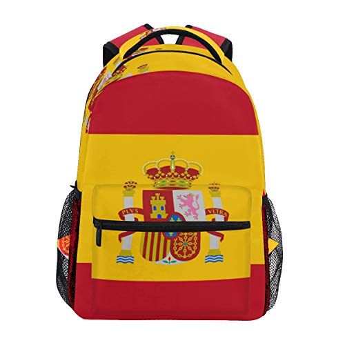 DEZIRO Mochila escolar de la bandera de España para portátil