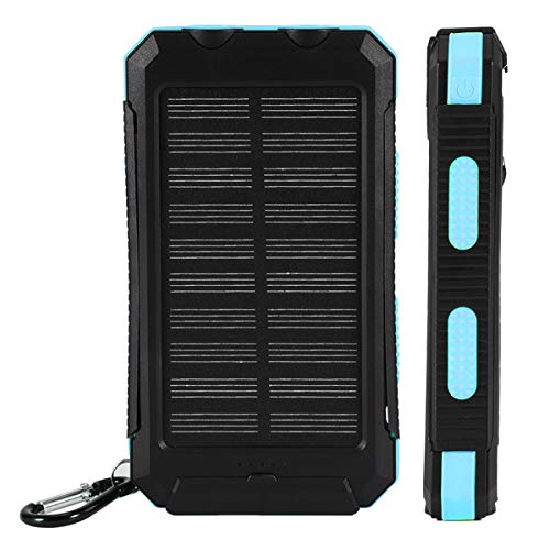 Dibiao Caja del Banco de Energía Móvil Solar de Carga Rápida Al Aire Libre de 10000 Mah Kit Portátil Impermeable DIY con Brújula Opcionales